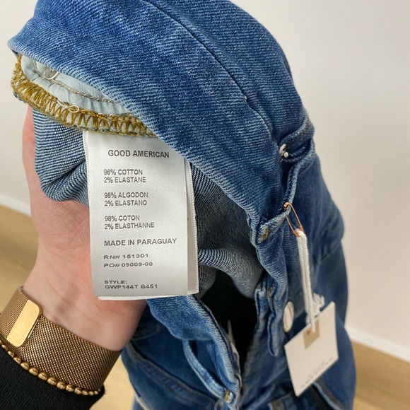 BNWT Good American, Good Waist Palazzo Jeans, Premium Denim - Picture 5 of 5